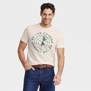 Goodfellow Graphic T Shirt  Be The Change Standard Fit Men's Size Small NWT